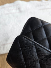 Load image into Gallery viewer, Chanel 17c Mini Rectangle Black Caviar Champagne Gold Hw