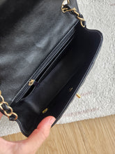 Load image into Gallery viewer, Chanel 17c Mini Rectangle Black Caviar Champagne Gold Hw