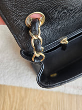 Load image into Gallery viewer, Chanel 17c Mini Rectangle Black Caviar Champagne Gold Hw
