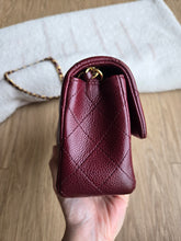 Load image into Gallery viewer, Chanel 15B Burgundy Caviar Classic Mini Rectangle Gold Hardware