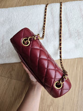 Load image into Gallery viewer, Chanel 15B Burgundy Caviar Classic Mini Rectangle Gold Hardware