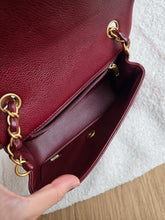 Load image into Gallery viewer, Chanel 15B Burgundy Caviar Classic Mini Rectangle Gold Hardware