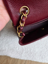 Load image into Gallery viewer, Chanel 15B Burgundy Caviar Classic Mini Rectangle Gold Hardware