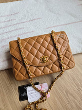 Load image into Gallery viewer, Chanel Caramel Half Moon Small Flap 24k Gold