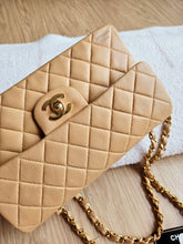 Load image into Gallery viewer, Chanel Dark Beige Small Classic Flap Vtg 24k Gold
