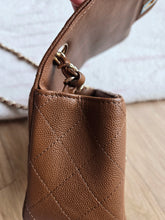 Load image into Gallery viewer, Chanel 17C Caramel Mini Square Caviar Gold Hw