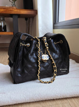 Load image into Gallery viewer, Chanel 25 Small Black Caviar Gold Hw