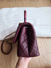 Load image into Gallery viewer, Chanel Burgundy Small Coco Handle Caviar Gold Hardware
