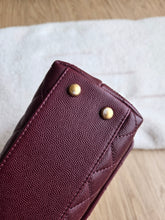 Load image into Gallery viewer, Chanel Burgundy Small Coco Handle Caviar Gold Hardware