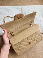 Load image into Gallery viewer, Chanel Small Classic Flap Dark Beige Vtg 24k Gold