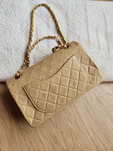 Load image into Gallery viewer, Chanel Small Classic Flap Dark Beige Vtg 24k Gold