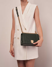 Load image into Gallery viewer, Dior Diorama Black Grained Calfskin with Gold Hardware