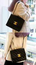 Load image into Gallery viewer, Chanel Square Flap Black Caviar Large CC 24k Gold