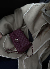 Load image into Gallery viewer, Chanel Burgundy Mini Rectangle Caviar Gold Hw