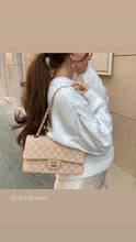 Load image into Gallery viewer, Chanel Dark Beige Classic Medium Flap 24k Gold