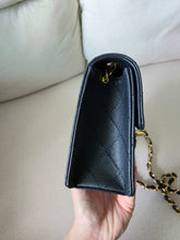 Load image into Gallery viewer, Chanel Mini Sellier Square Caviar Midnight Navy 24k Gold