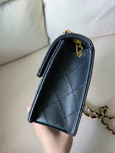Load image into Gallery viewer, Chanel Mini Sellier Square Caviar Midnight Navy 24k Gold