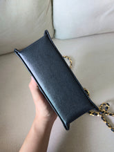 Load image into Gallery viewer, Chanel Mini Sellier Square Caviar Midnight Navy 24k Gold