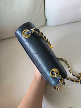 Load image into Gallery viewer, Chanel Mini Sellier Square Caviar Midnight Navy 24k Gold