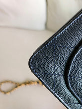 Load image into Gallery viewer, Chanel Mini Sellier Square Caviar Midnight Navy 24k Gold