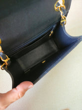Load image into Gallery viewer, Chanel Mini Sellier Square Caviar Midnight Navy 24k Gold