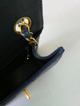 Load image into Gallery viewer, Chanel Mini Sellier Square Caviar Midnight Navy 24k Gold