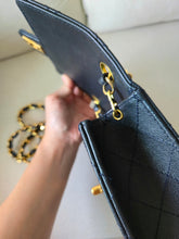 Load image into Gallery viewer, Chanel Mini Sellier Square Caviar Midnight Navy 24k Gold