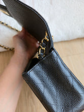 Load image into Gallery viewer, Chanel Mini Square Edge Stitching Black Caviar Gold Hw