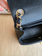 Load image into Gallery viewer, Chanel Mini Square Edge Stitching Black Caviar Gold Hw