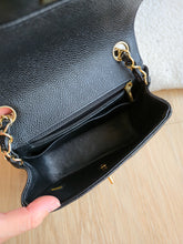 Load image into Gallery viewer, Chanel Mini Square Edge Stitching Black Caviar Gold Hw