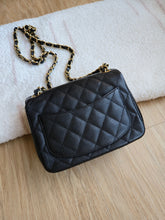 Load image into Gallery viewer, Chanel Mini Square Edge Stitching Black Caviar Gold Hw