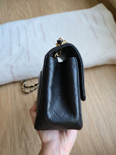 Load image into Gallery viewer, Chanel Mini Square Edge Stitching Black Caviar Gold Hw