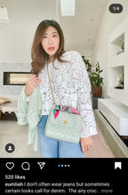 Load image into Gallery viewer, Chanel Small Kelly Top Handle White Vintage 24k Gold