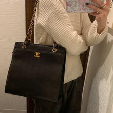 Load image into Gallery viewer, Chanel Supermodel Small Tote Bag Cognac Caramel Caviar Vintage