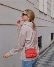 Load image into Gallery viewer, Chanel 17b Mini Caviar Square Dark Raspberry Red Silver HW