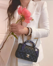 Load image into Gallery viewer, Chanel Mini Top Handle Black with Gold Hardware