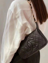 Load image into Gallery viewer, Chanel Timeless Pochette Shoulder Bag Black Caviar 24k Gold