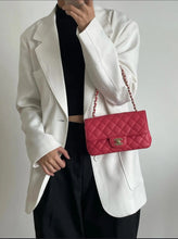 Load image into Gallery viewer, Chanel 17c Pink Watermelon Caviar Mini Rectangle Gold Hardware