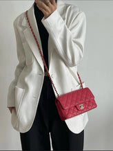 Load image into Gallery viewer, Chanel 17c Pink Watermelon Caviar Mini Rectangle Gold Hardware