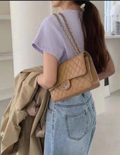 Load image into Gallery viewer, Chanel Dark Beige Classic Medium Flap 24k Gold