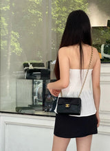Load image into Gallery viewer, Chanel Bijoux Chain Mini Square Black Vtg 24k Gold