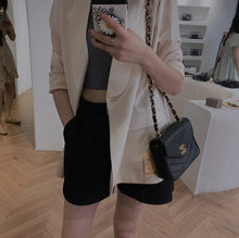 Load image into Gallery viewer, Chanel Baby Blue Mini Vintage Chevron 24k Gold