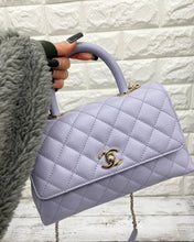 Load image into Gallery viewer, Chanel 21k Lavender Coco Handle Small Caviar Gold Hw