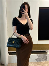 Load image into Gallery viewer, Chanel Kelly Chain Top Handle Black Small 24k Gold