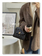 Load image into Gallery viewer, Chanel Kelly Chain Top Handle Black Small 24k Gold