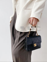Load image into Gallery viewer, Chanel Mini Sellier Square Caviar Midnight Navy 24k Gold