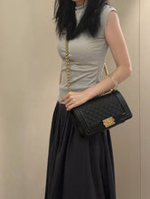 Load image into Gallery viewer, Chanel Boy Bag Old Medium Caviar Gold Hw