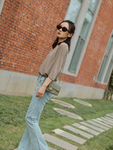 Load image into Gallery viewer, Chanel Sage Green Classic Mini Rectangle Caviar Chevron Silver Hw