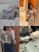Load image into Gallery viewer, Chanel 18B Grey Caviar Classic Mini Square Gold Hw
