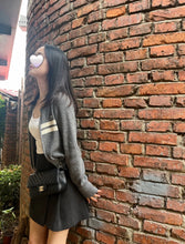 Load image into Gallery viewer, Chanel Mini Rectangle Chevron Black Caviar Gold Hw